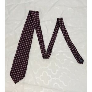 Polo Ralph Lauren 100%‎ Silk Geometric Tie Handmade In USA Vintage